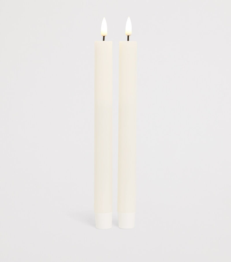 Deluxe Homeart Wax LED Dinner Candles Set of 2 - British product