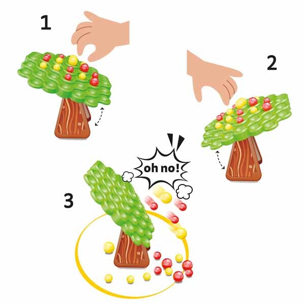 Quercetti Stay Apple balance game with apples and tree - British product