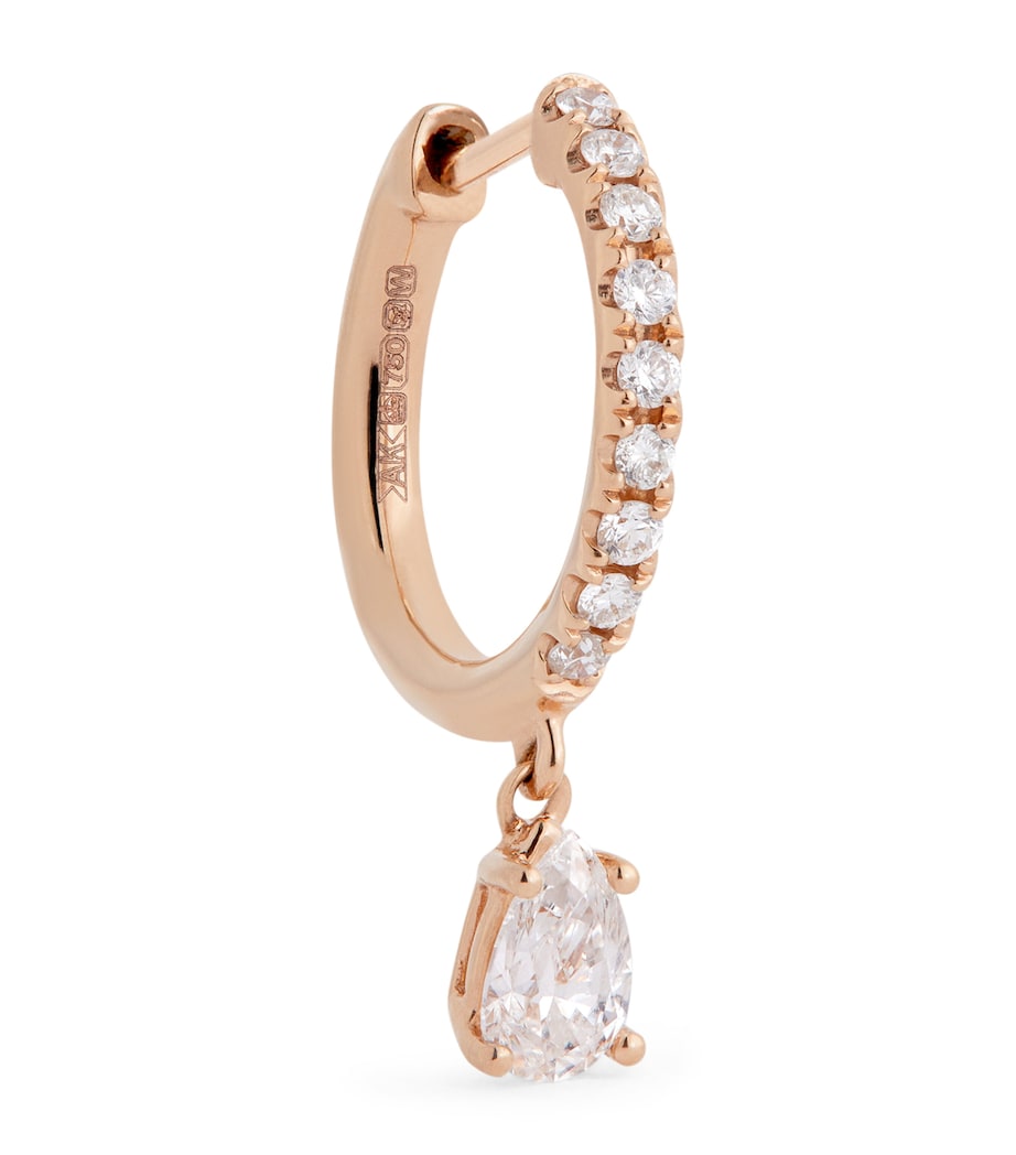 Anita Ko single huggie earring rose gold diamond, imported from the UK