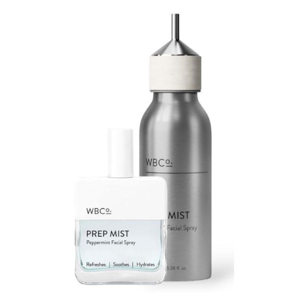 WBCo Prep Mist Set peppermint hydrating facial mist (British brand)