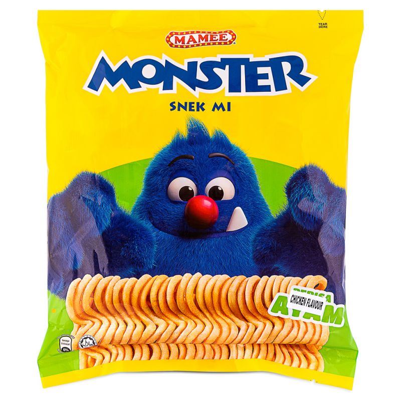 Mamee Monster noodle snack chicken flavour (British brand)