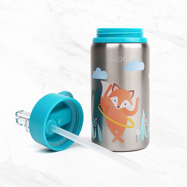 Myga Children's Animal Metal Water Bottle, imported from the UK