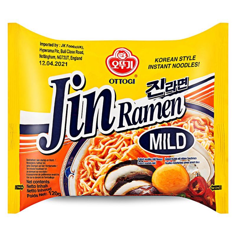 Ottogi Jin Ramen mild instant noodles - British product