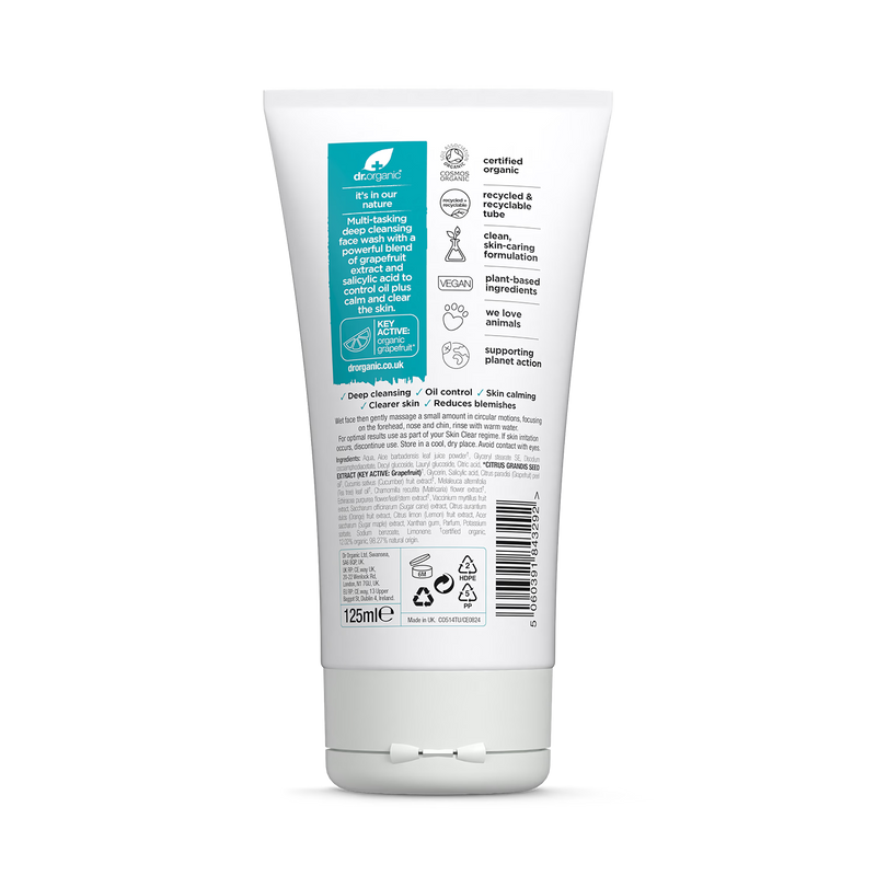 Dr Organic Deep Cleansing Face Wash 125ml - British product