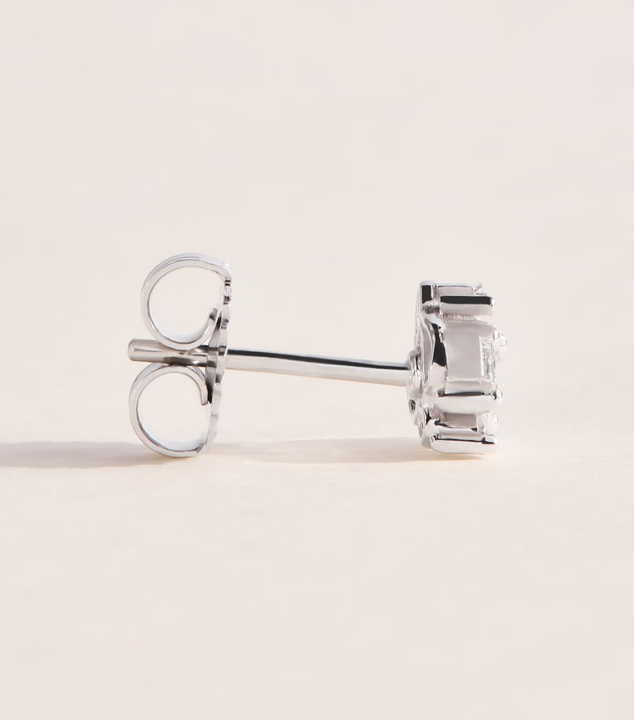 Suzanne Kalan diamond princess cluster stud earrings - British product