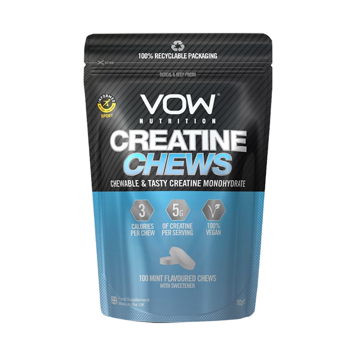 Vow Nutrition Creatine Chews Apple, Mango & Lime 100 Chews Creatine Monohydrate Supplements Holland&Barrett   