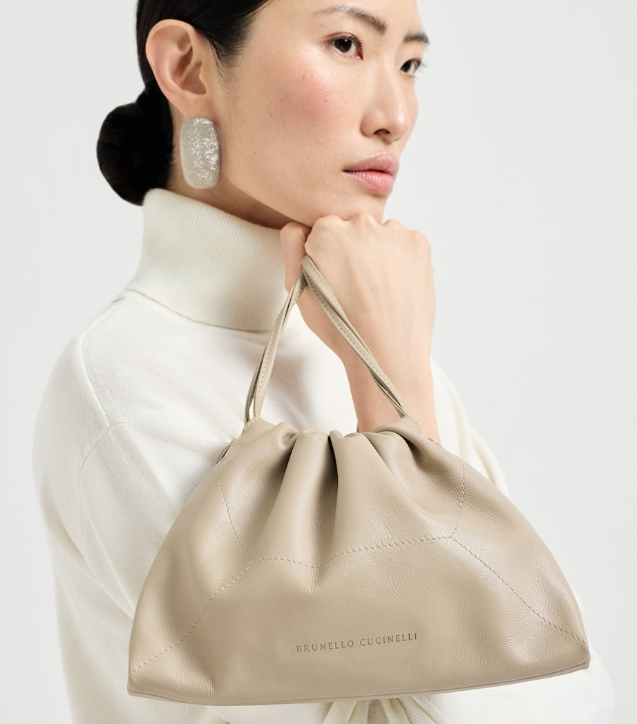 Brunello Cucinelli leather cross-body bag, UK version