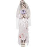 Smiffys Zombie Bride costume dress veil bouquet, imported from the UK