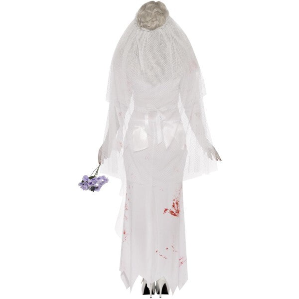Smiffys Zombie Bride costume dress veil bouquet, imported from the UK