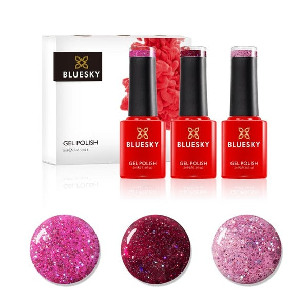 Bluesky Mini Trio Set Pink Confetti 5ml - British product