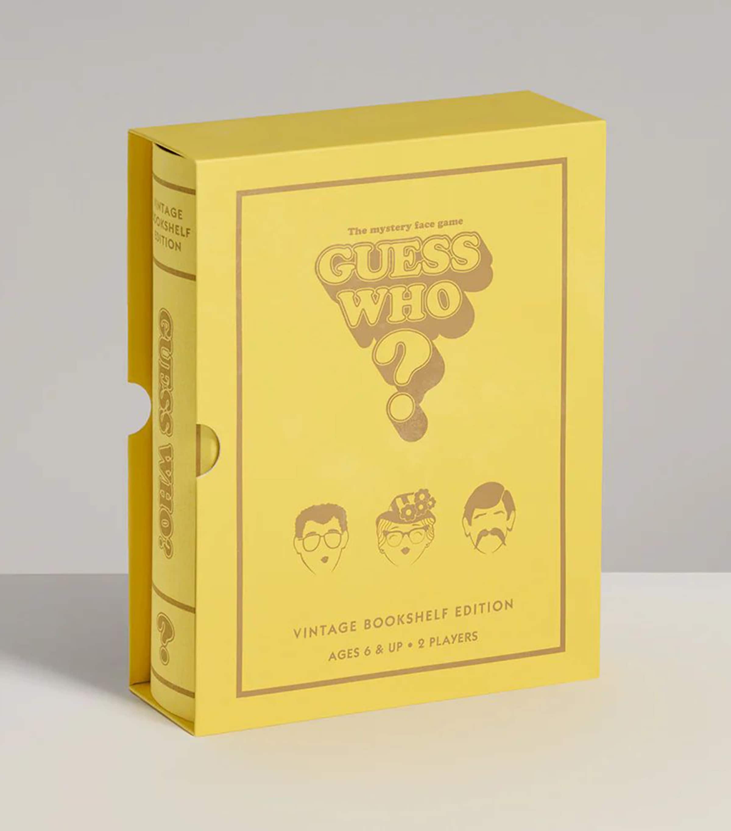 Guess Who Vintage Bookshelf Edition board game, UK version