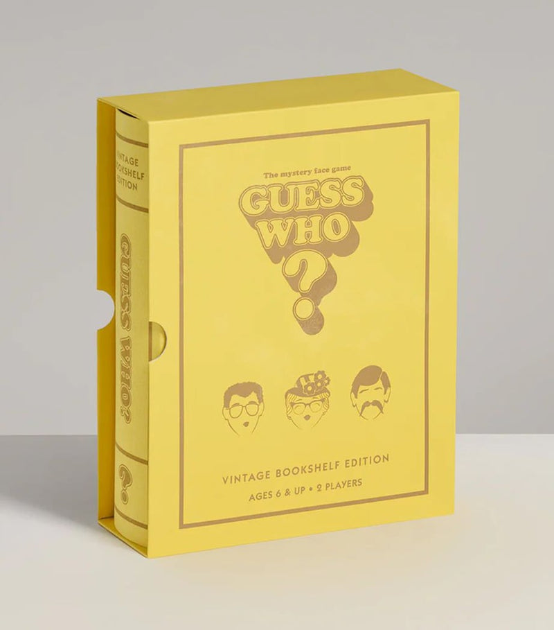 Guess Who Vintage Bookshelf Edition board game, UK version