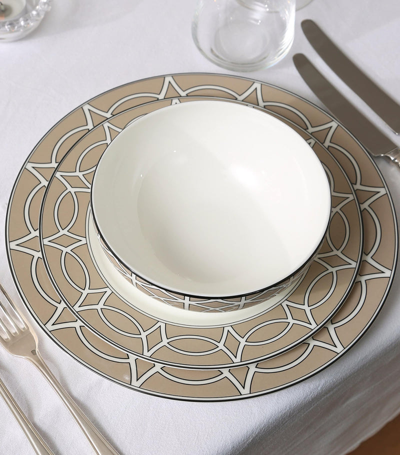 O.W. London set of 2 geometric print dessert plates 21cm, imported from the UK