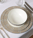 O.W. London set of 2 geometric print dessert plates 21cm, imported from the UK
