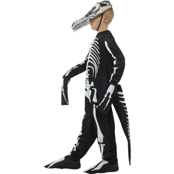 Smiffys Deluxe T-Rex Skeleton Costume with mask and tail - British product