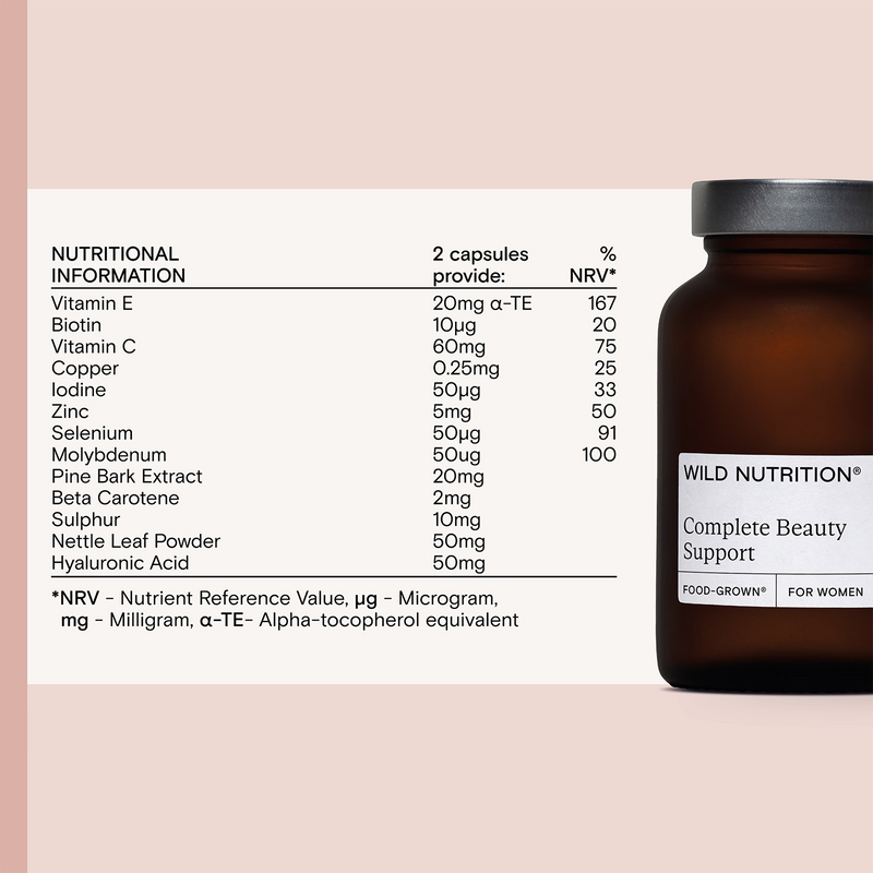 Wild Nutrition Complete Beauty Support supplement 60 capsules (British brand)