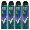 Sure Men Nonstop Active deodorant spray 250ml x4 (British brand)