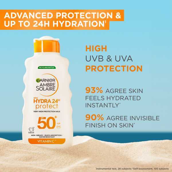 Garnier sun lotion Hydra 24 SPF 50+ 175ml, UK version