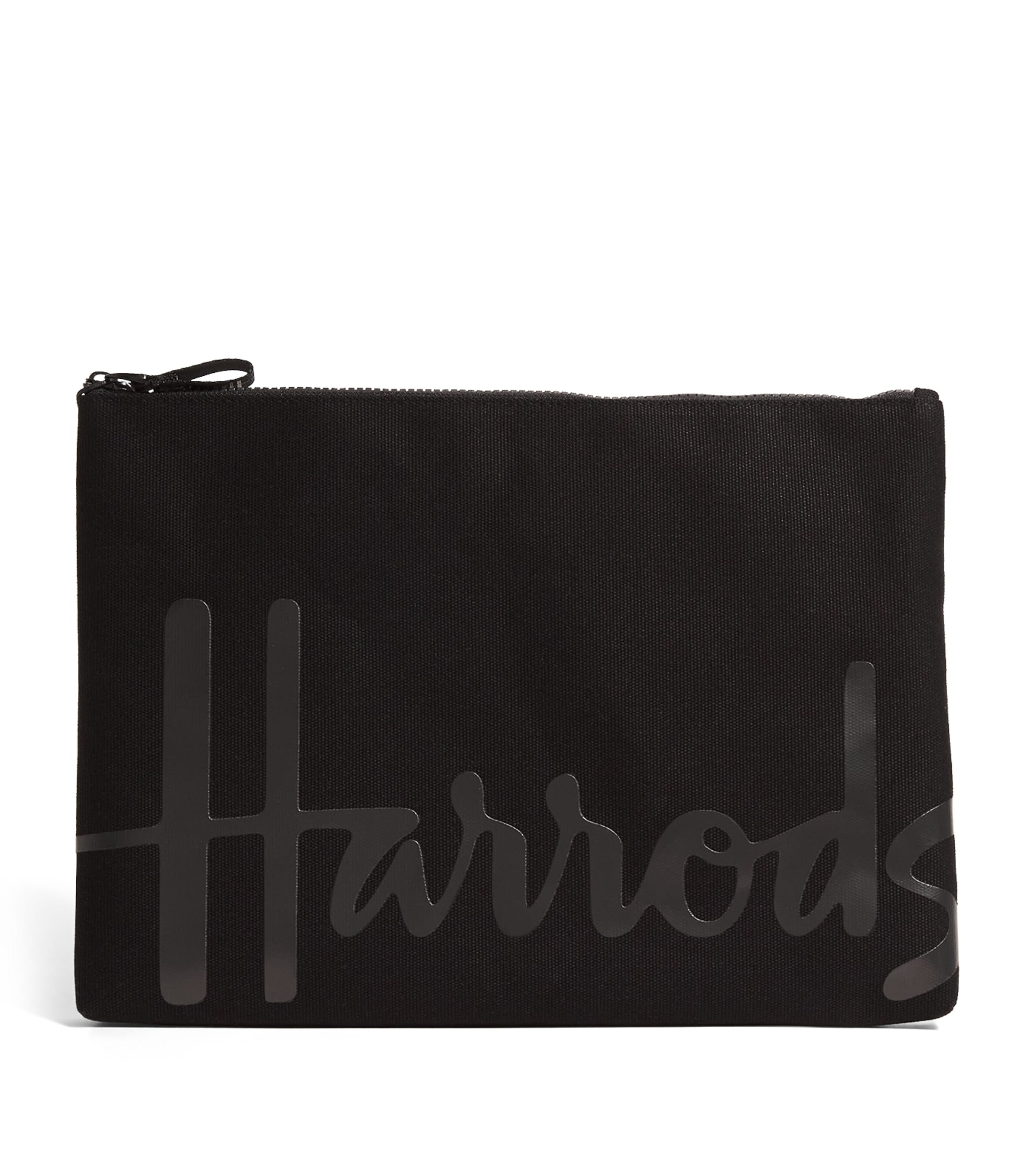 Harrods Large Cotton Logo Pouch, UK version