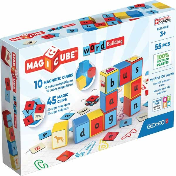 Geomag Magicube Word Builder 55 pieces, imported from the UK
