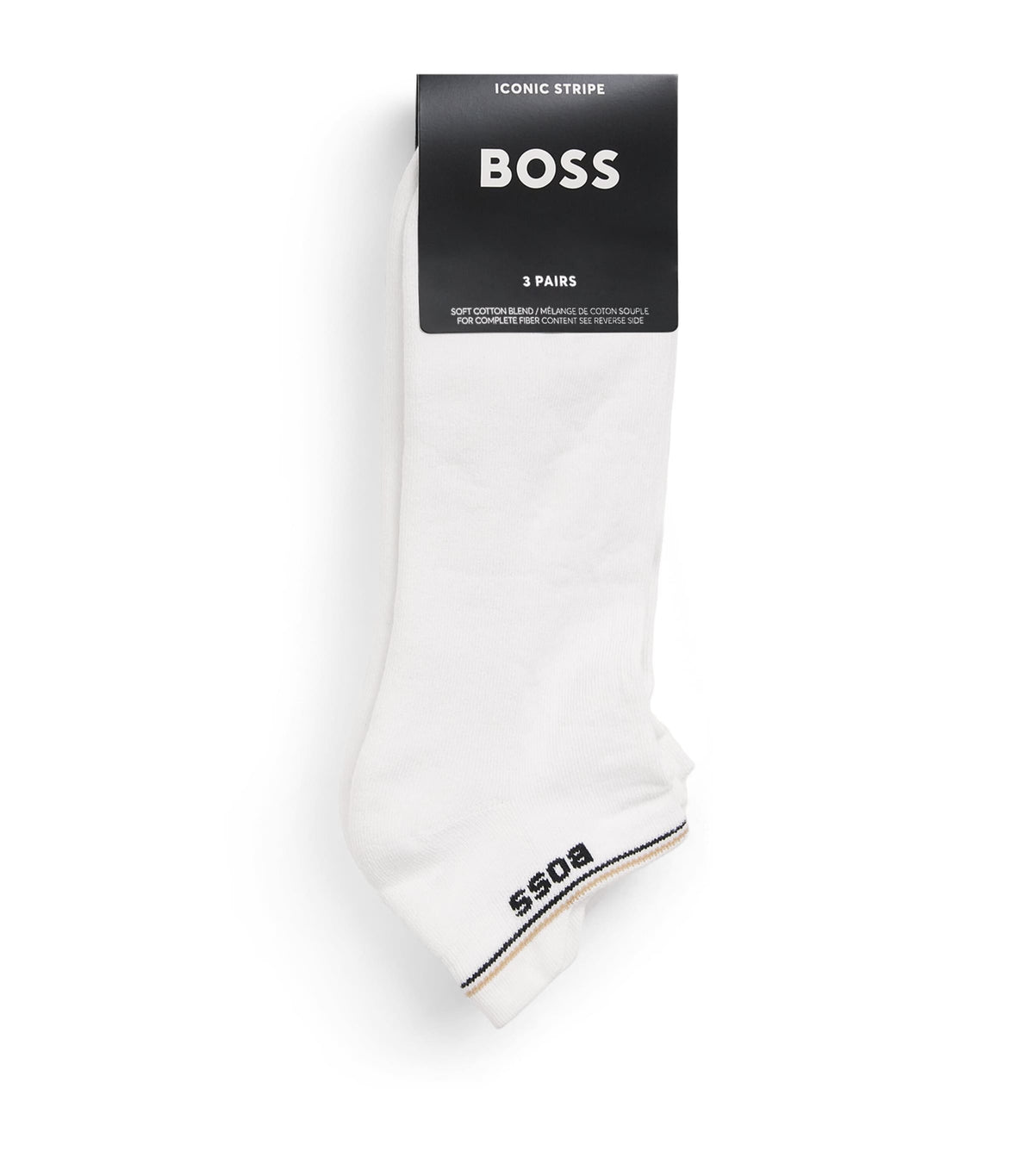 BOSS logo stripe socks pack of 3, imported from the UK
