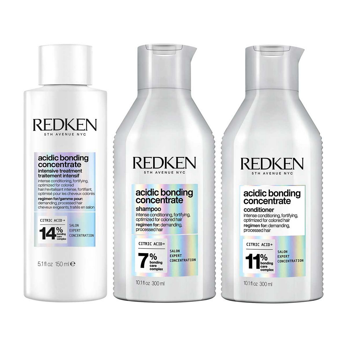 REDKEN Acidic Bonding Concentrate Intensive Pre-Treatment, Shampoo, Conditioner Bond Repair Bundle GOODS Boots   