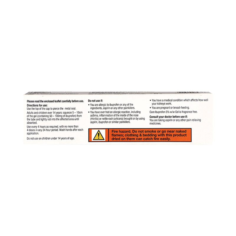 Care Ibuprofen 5% pain relief gel 100g - British product