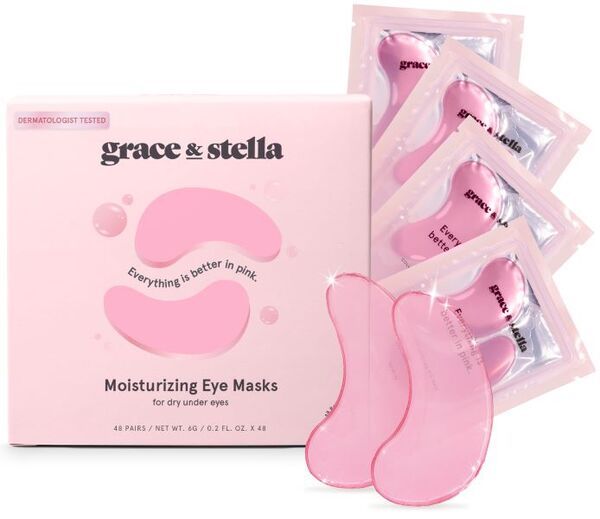 Grace & Stella - Under Eye Mask - Vegan - Pink - 48 Pairs GOODS Superdrug   