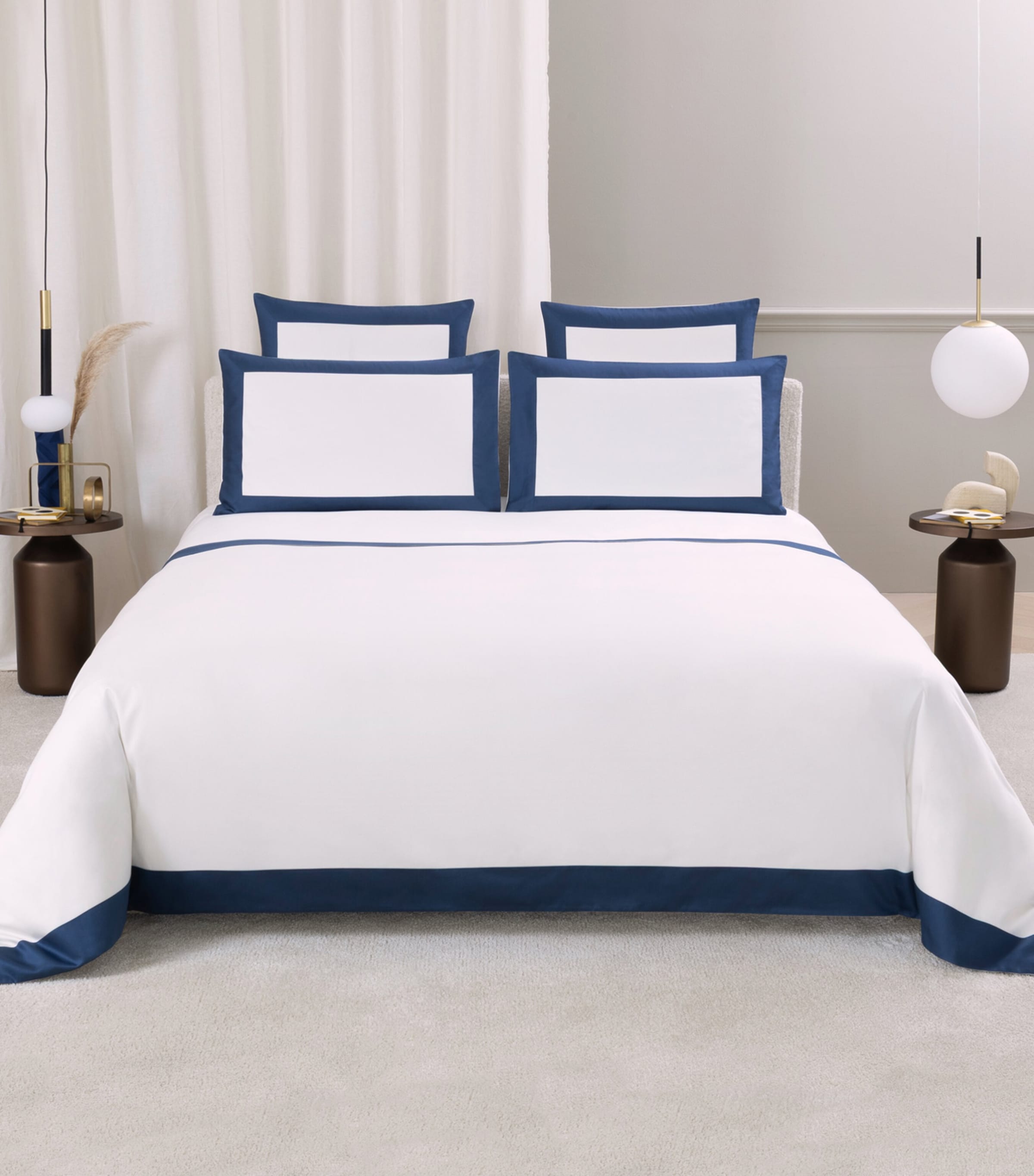 Frette square pillowcase 65x65cm cotton sateen (British brand)