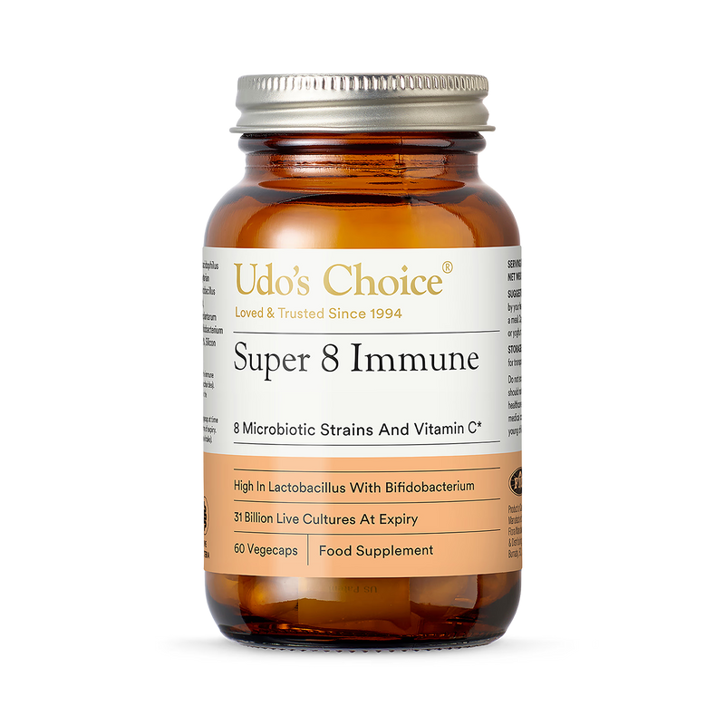 Udo's Choice Super 8 Immune probiotic 60 capsules, imported from the UK