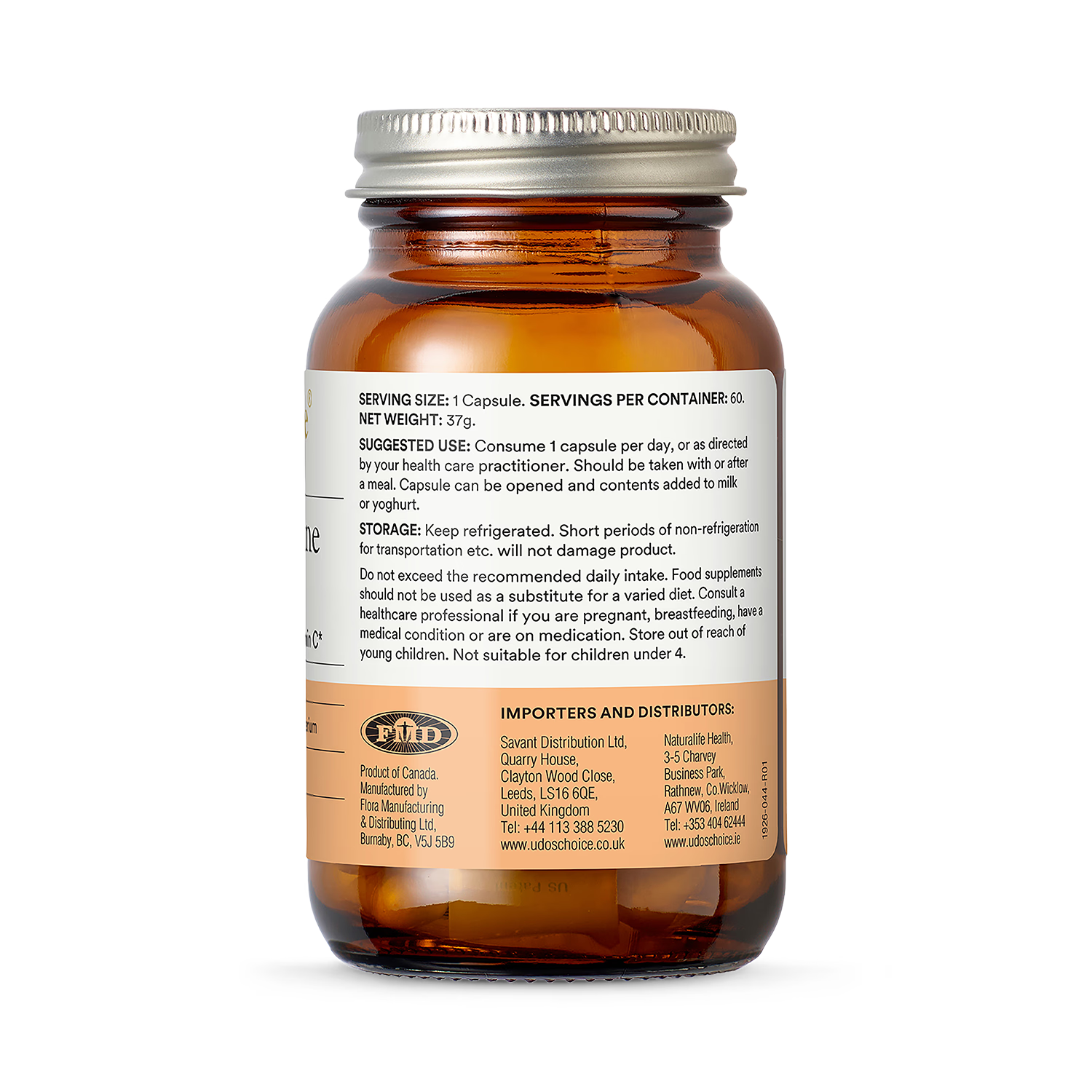 Udo's Choice Super 8 Immune probiotic 60 capsules, imported from the UK