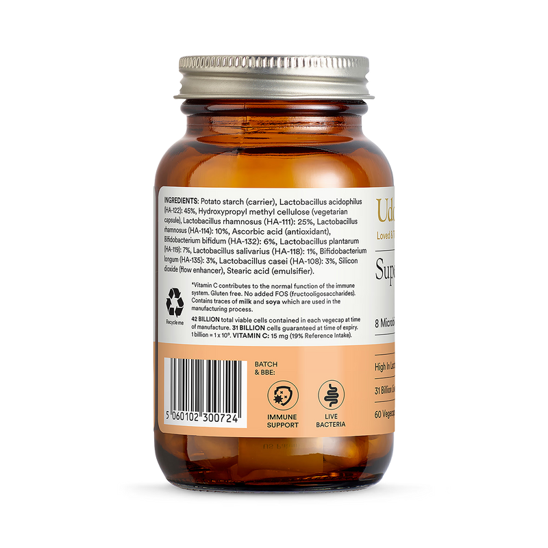 Udo's Choice Super 8 Immune probiotic 60 capsules, imported from the UK