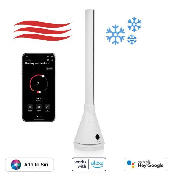 Princess Smart Tower Fan Heater & Cooler - White