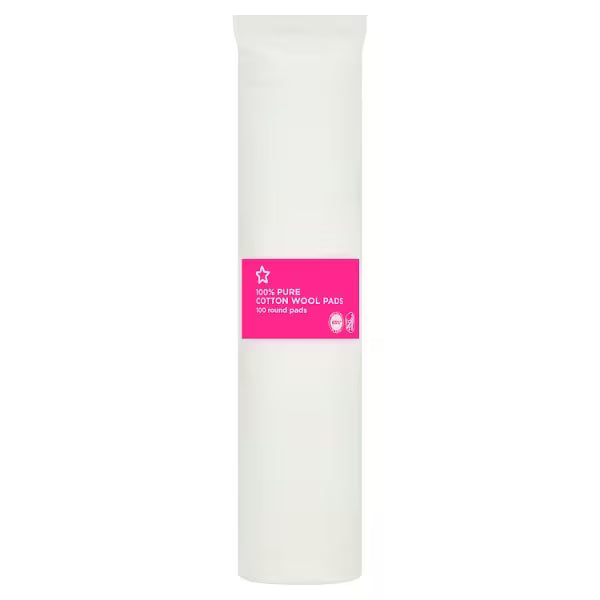 Superdrug Cotton Wool Pads Round 100 Count (British brand)