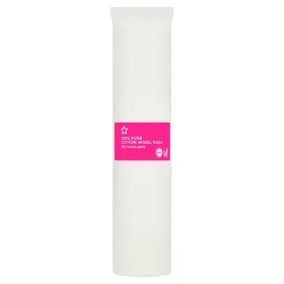 Superdrug Superdrug Pure Cotton Wool Pads Round 100 Count- Buy online at McGrocer