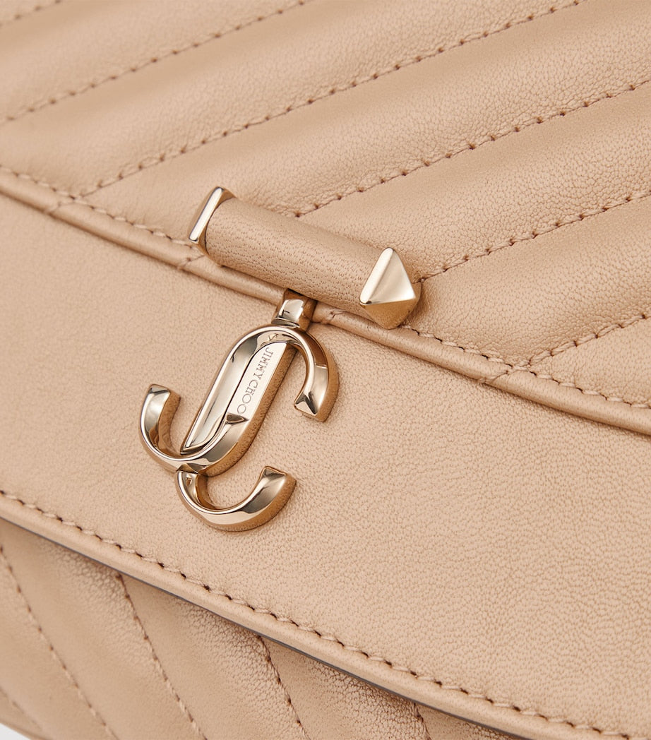 Jimmy Choo Curve quilted leather cross-body bag, imported from the UK