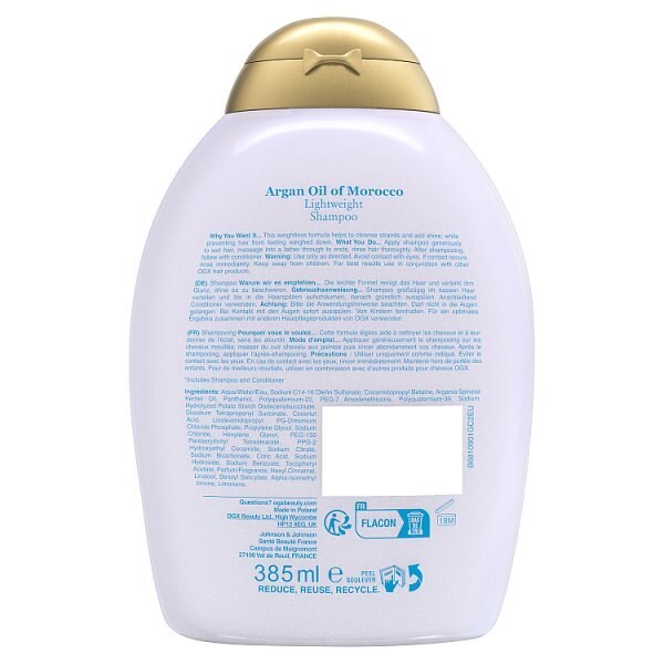 OGX Argan Light Shampoo 385ml GOODS Superdrug   