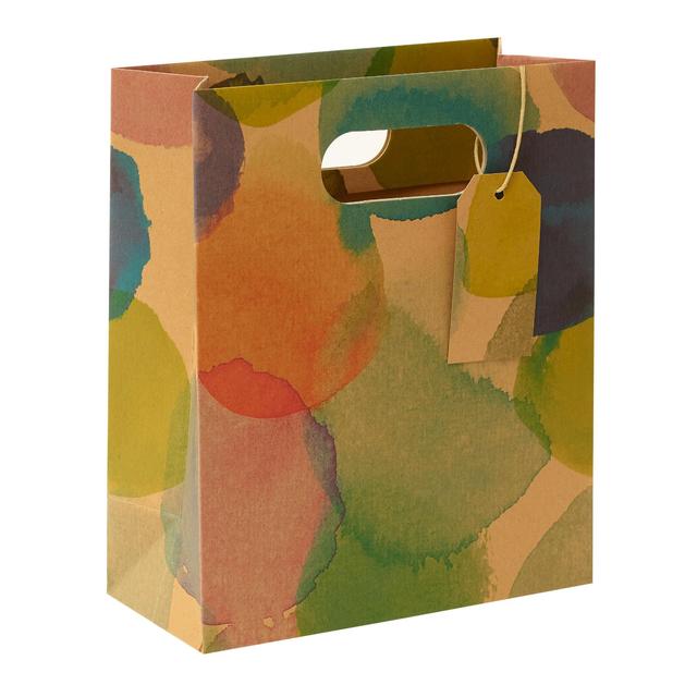 Abstract Watercolour Medium Gift Bag Miscellaneous M&S   