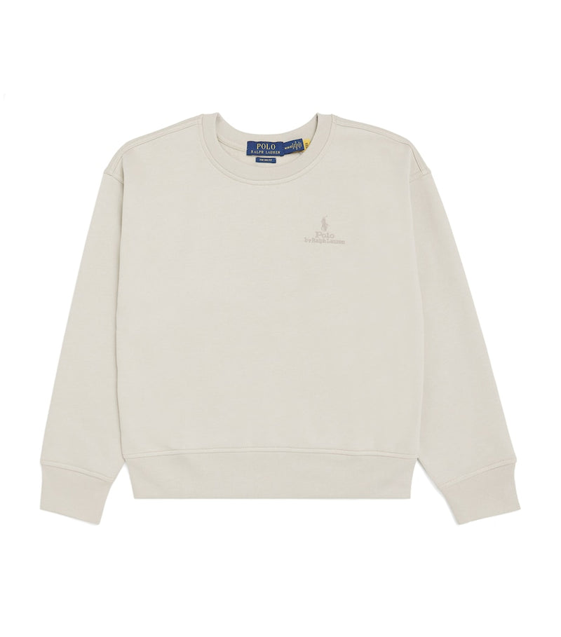 Ralph Lauren Kids embroidered logo sweatshirt for ages 6-14, imported from the UK