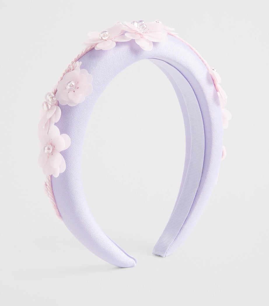 Self-Portrait Kids embellished headband with sequins and pearls (British brand)