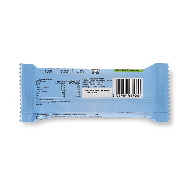 Precision Engineered plant protein bar dark chocolate seasalt 65g - British product