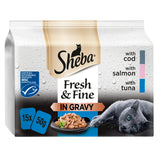 Sheba Fresh Choice Cat Food Pouches Fish in Gravy 15 x 50g GOODS Sainsburys   