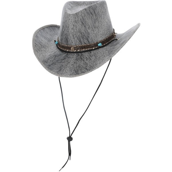 Smiffys grey distressed cowboy hat (British brand)