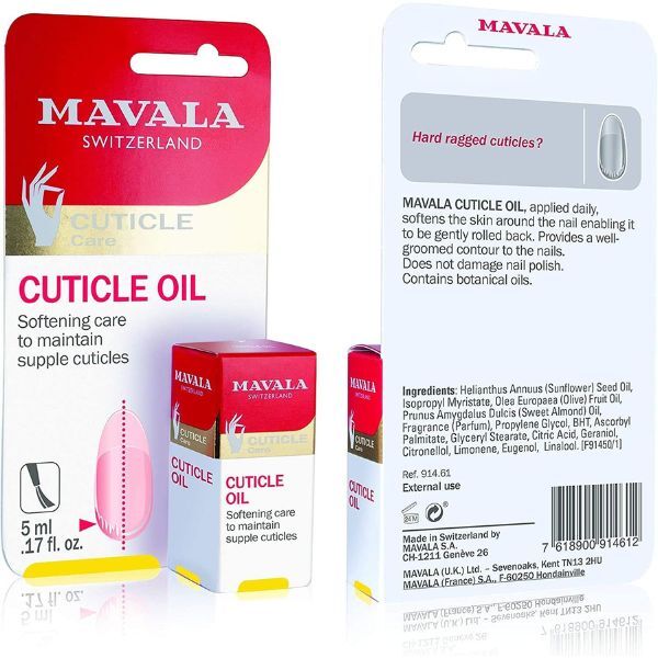 Mavala Cuticle Oil 5ml Carded, imported from the UK