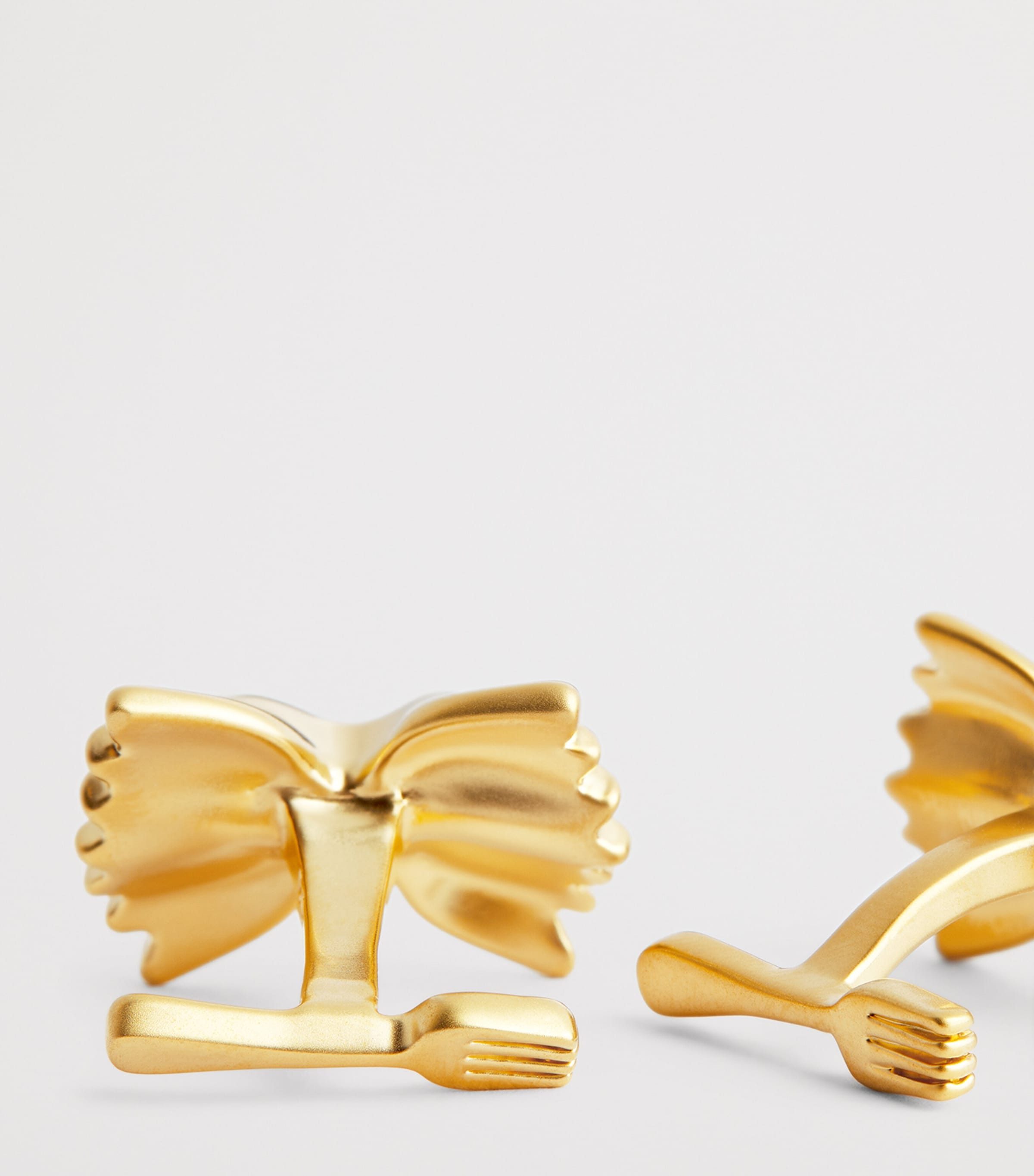 Babette Wasserman gold-plated farfalle cufflinks, UK version