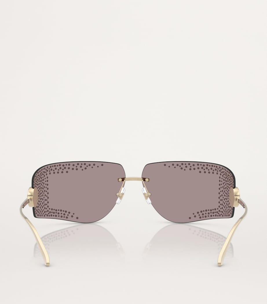 Jimmy Choo crystal embellished wire-frame sunglasses - British product