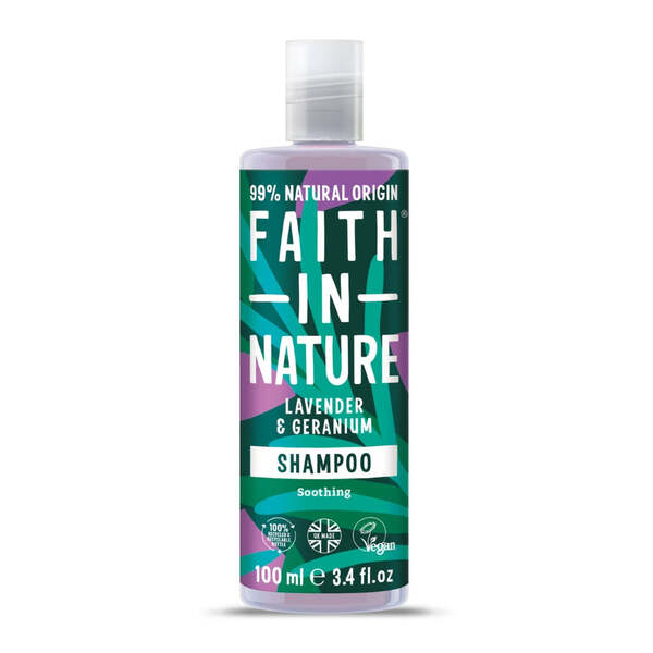 Faith In Nature Lavender & Geranium shampoo 100ml, UK version