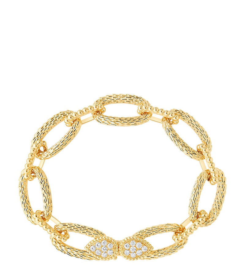 Boucheron Serpent Bohème 18kt yellow gold diamond bracelet (British brand)