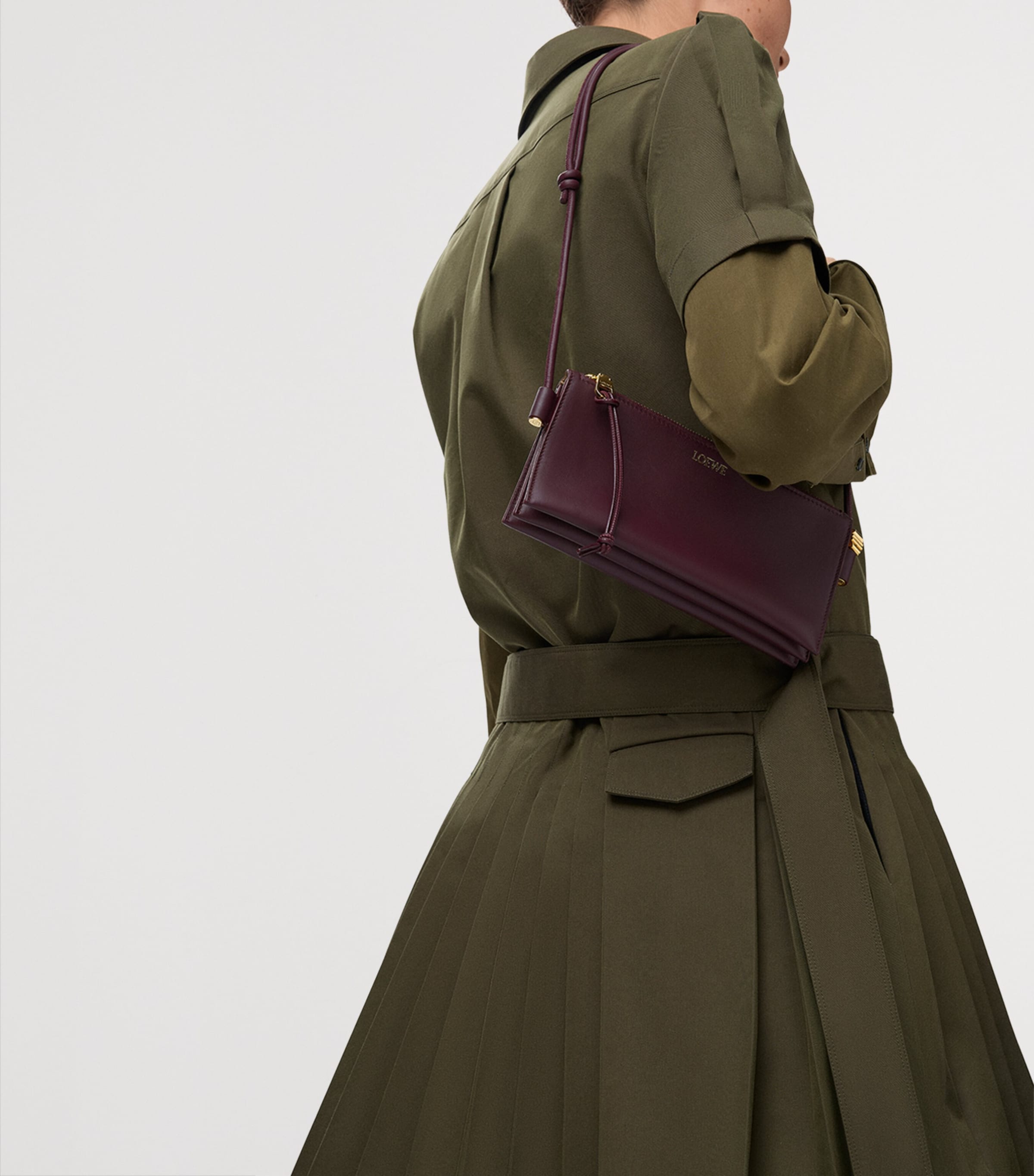 LOEWE Joya leather pouch with adjustable strap (British brand)
