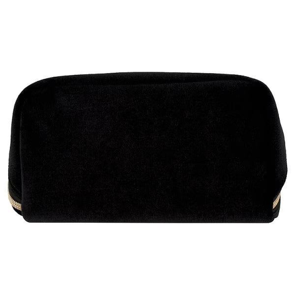 DNR Superdrug black velvet cosmetic bag - British product
